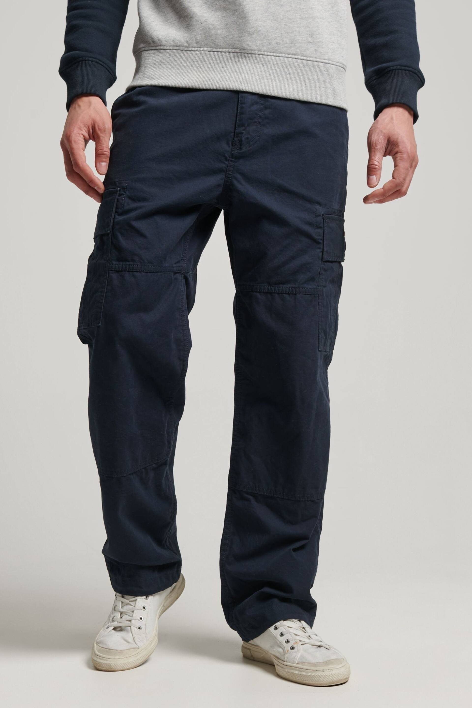 Superdry Eclipse Navy Core Cargo Utility Cargo Trousers - Image 1 of 8