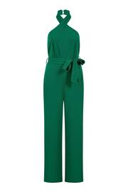 Mela Green Cross Over Halter Neck Jumpsuit - Image 5 of 5