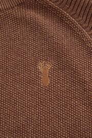 Tan Brown With Stag Textured Crew Jumper (3-16yrs) - Image 3 of 3