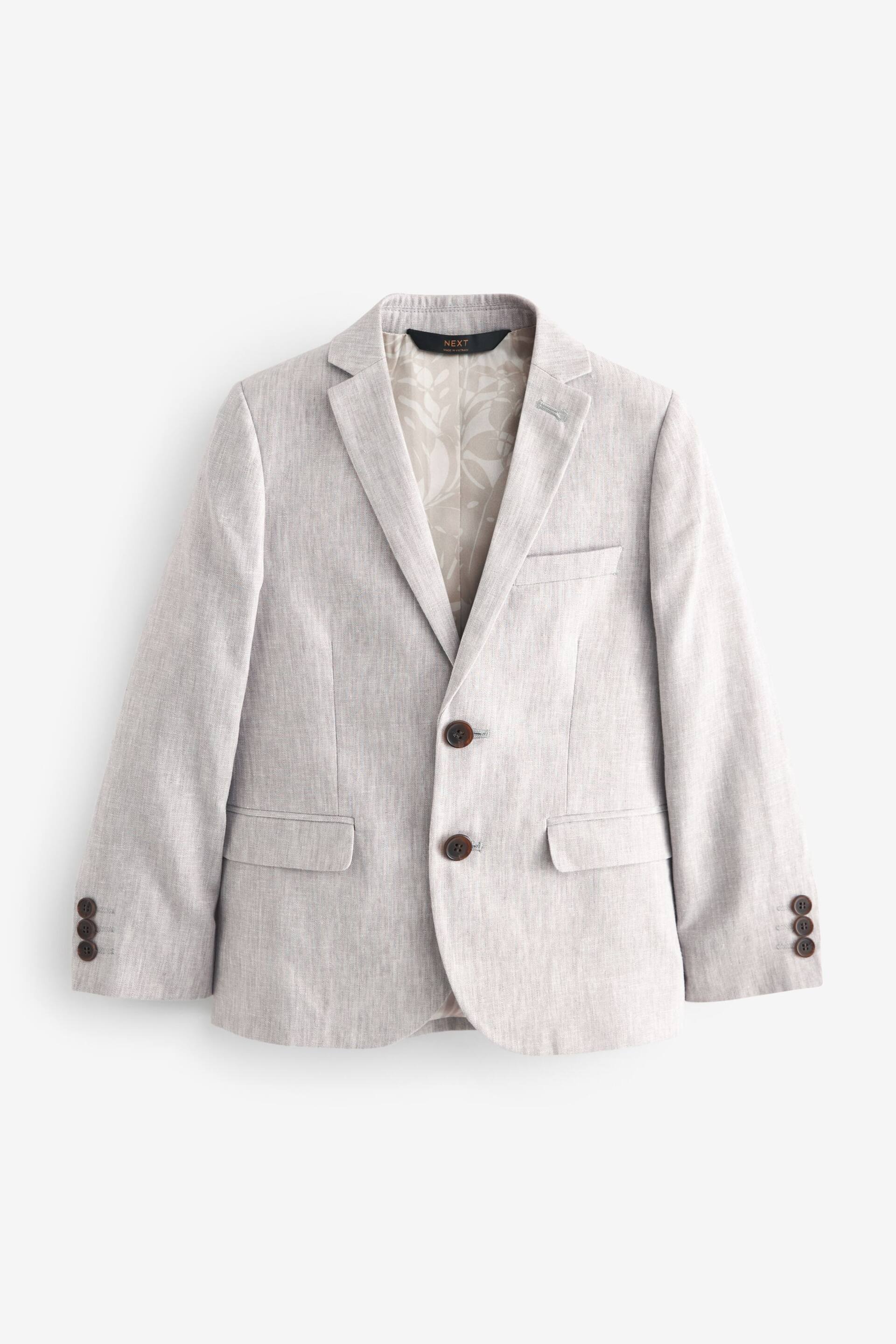 Grey Linen Blend Suit Jacket (12mths-16yrs) - Image 4 of 8