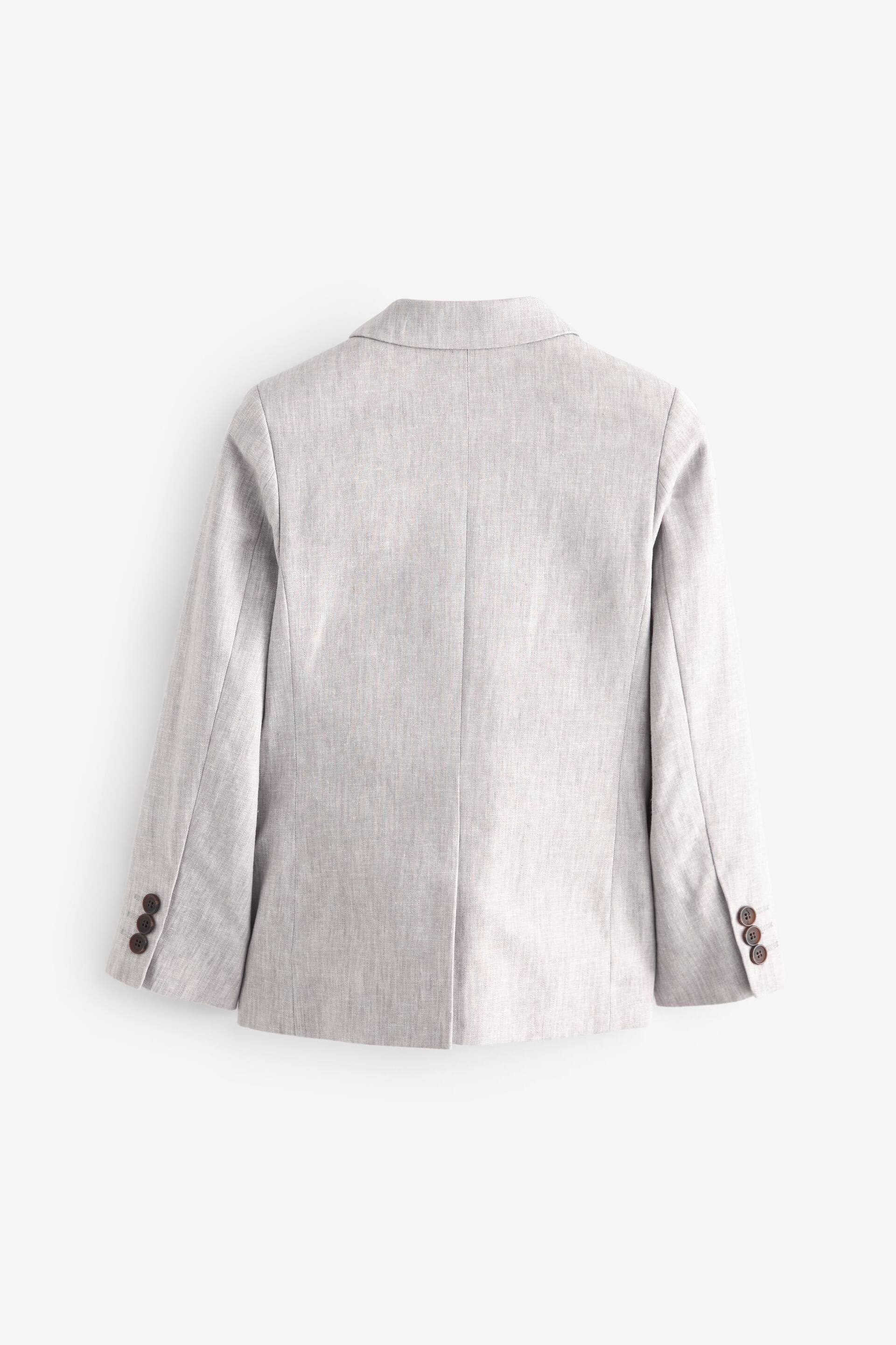 Grey Linen Blend Suit Jacket (12mths-16yrs) - Image 5 of 8