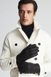 Reiss Black Iowa Leather Gloves - Image 2 of 4