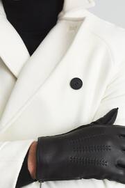 Reiss Black Iowa Leather Gloves - Image 4 of 4