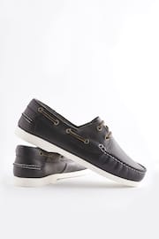 Navy Classic Leather Boat Shoes - Image 4 of 7