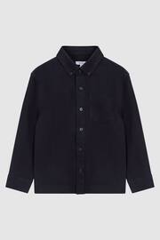 Reiss Navy Greenwich Teen Slim Fit Button-Down Oxford Shirt - Image 2 of 6