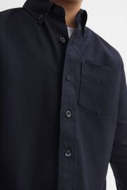 Reiss Navy Greenwich Teen Slim Fit Button-Down Oxford Shirt - Image 4 of 6
