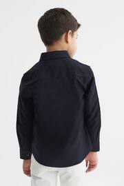 Reiss Navy Greenwich Teen Slim Fit Button-Down Oxford Shirt - Image 5 of 6