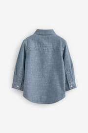 Blue Long Sleeve Chambray Shirt (3mths-12yrs) - Image 7 of 7