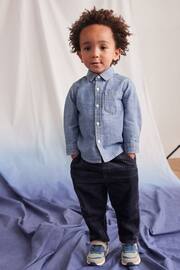 Blue Long Sleeve Chambray Shirt (3mths-12yrs) - Image 2 of 7