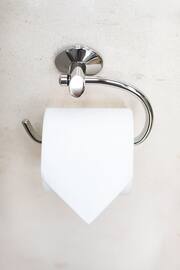 Robert Welch Silver Oblique Toilet Roll Holder - Image 1 of 4