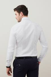 White Skinny Fit Easy Care Single Cuff Oxford Shirt - Image 2 of 9