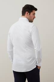 White Skinny Fit Easy Care Single Cuff Oxford Shirt - Image 5 of 9