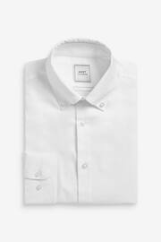 White Skinny Fit Easy Care Single Cuff Oxford Shirt - Image 7 of 9