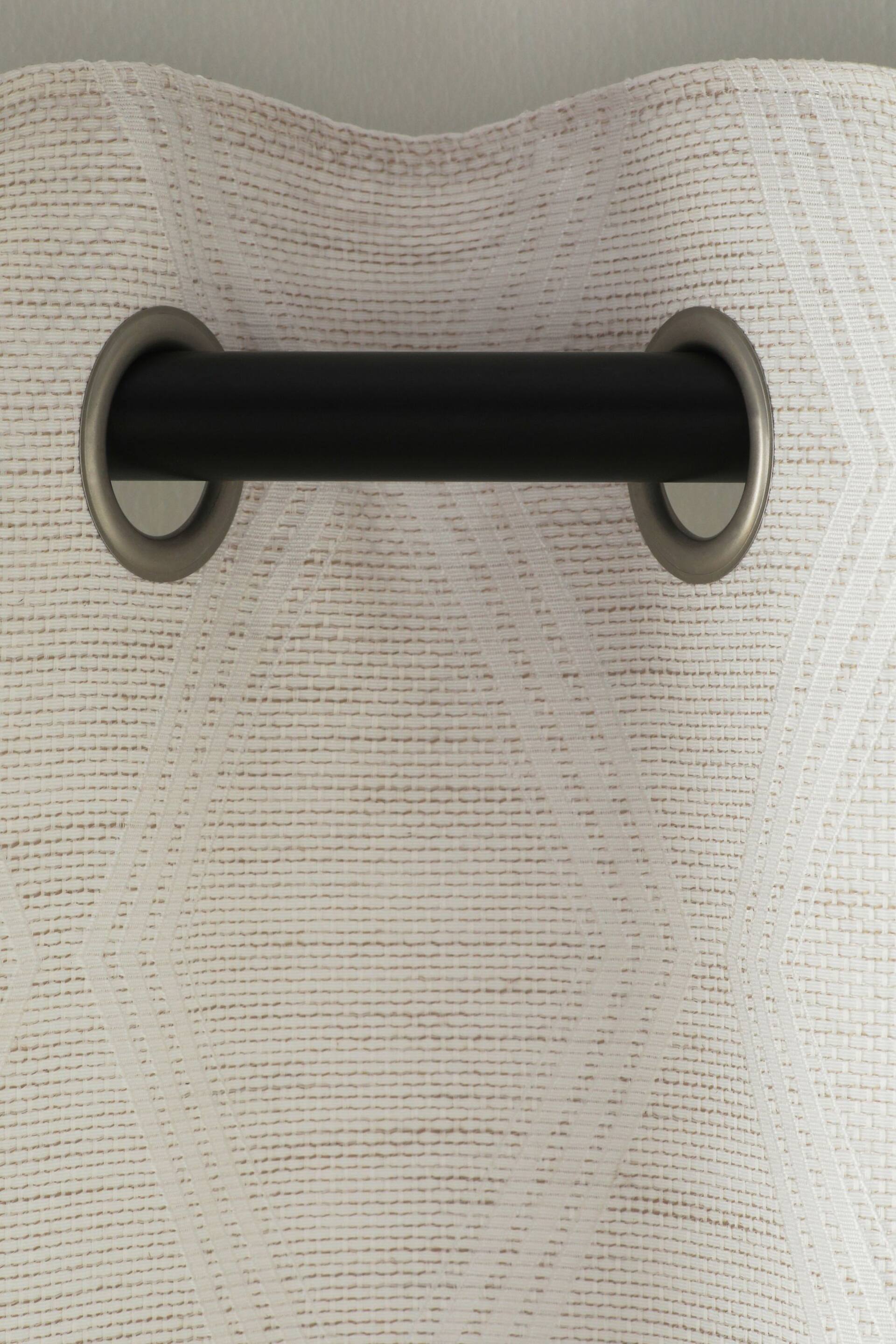 Natural Next Textured Jacquard Eyelet Lined Curtains - Image 4 of 6