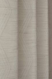 Natural Next Textured Jacquard Eyelet Lined Curtains - Image 5 of 6