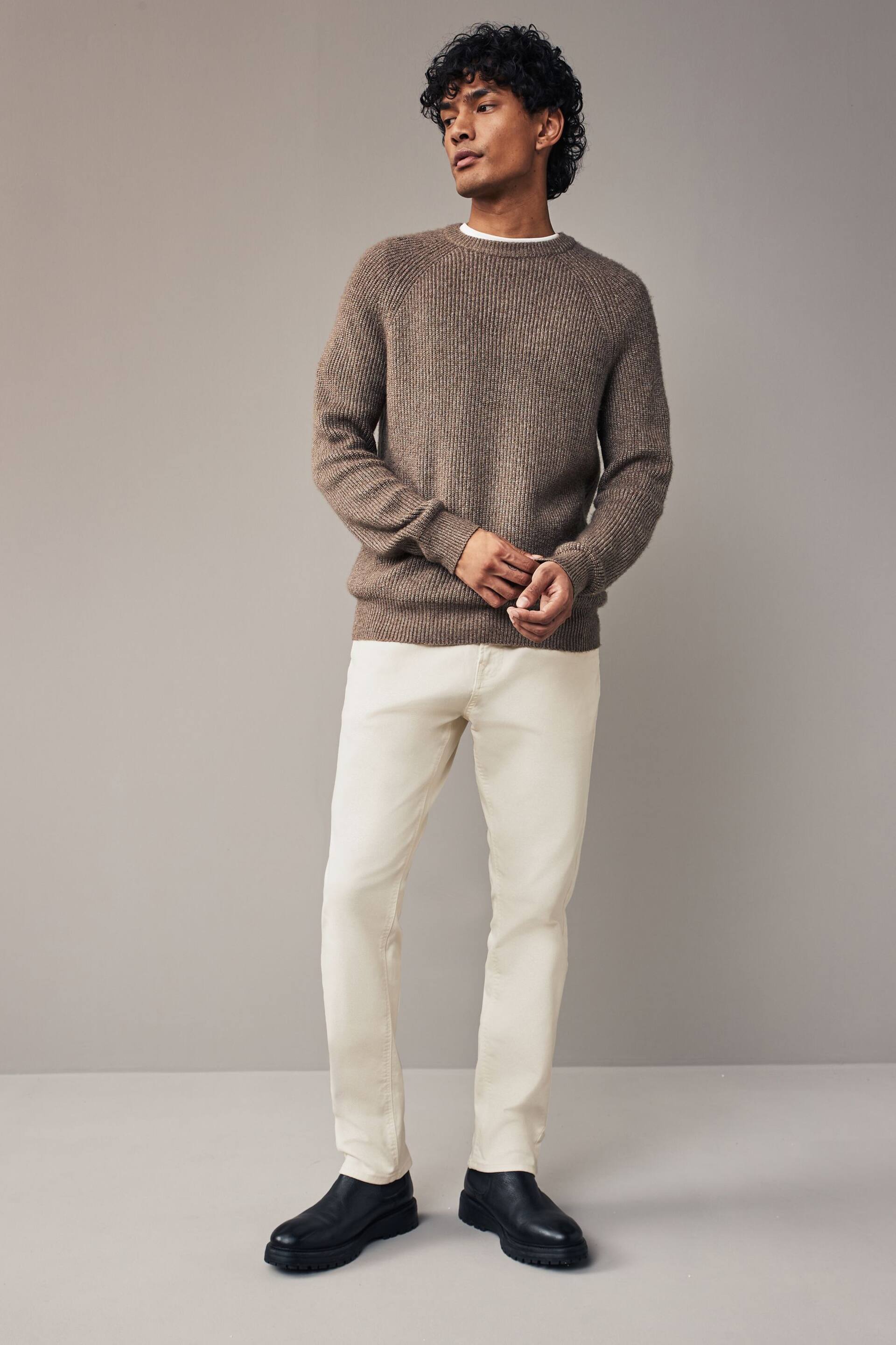 White Ecru Slim Fit Coloured Stretch Jeans - Image 2 of 11