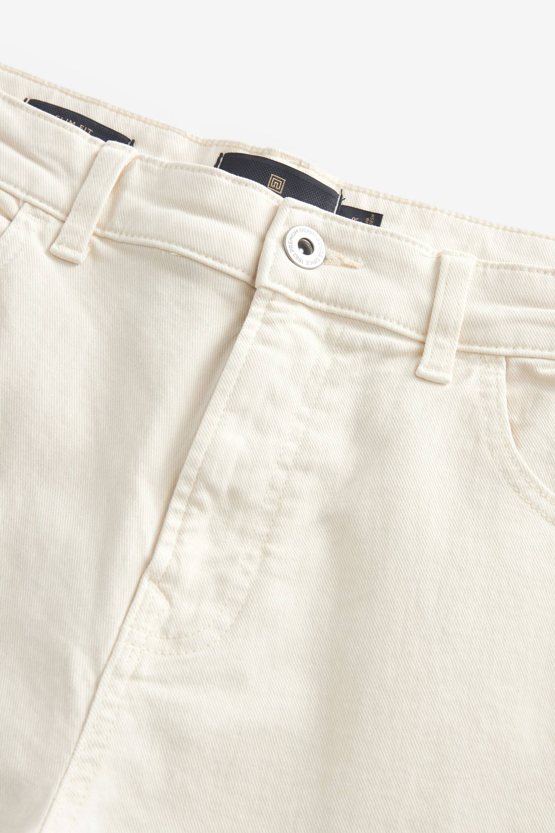 White Ecru Slim Fit Coloured Stretch Jeans - Image 6 of 11