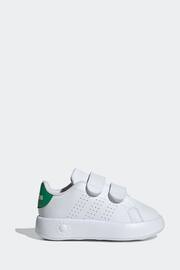 adidas White/Green Advantage Shoes Kids - Image 1 of 9
