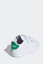 adidas White/Green Advantage Shoes Kids - Image 2 of 9