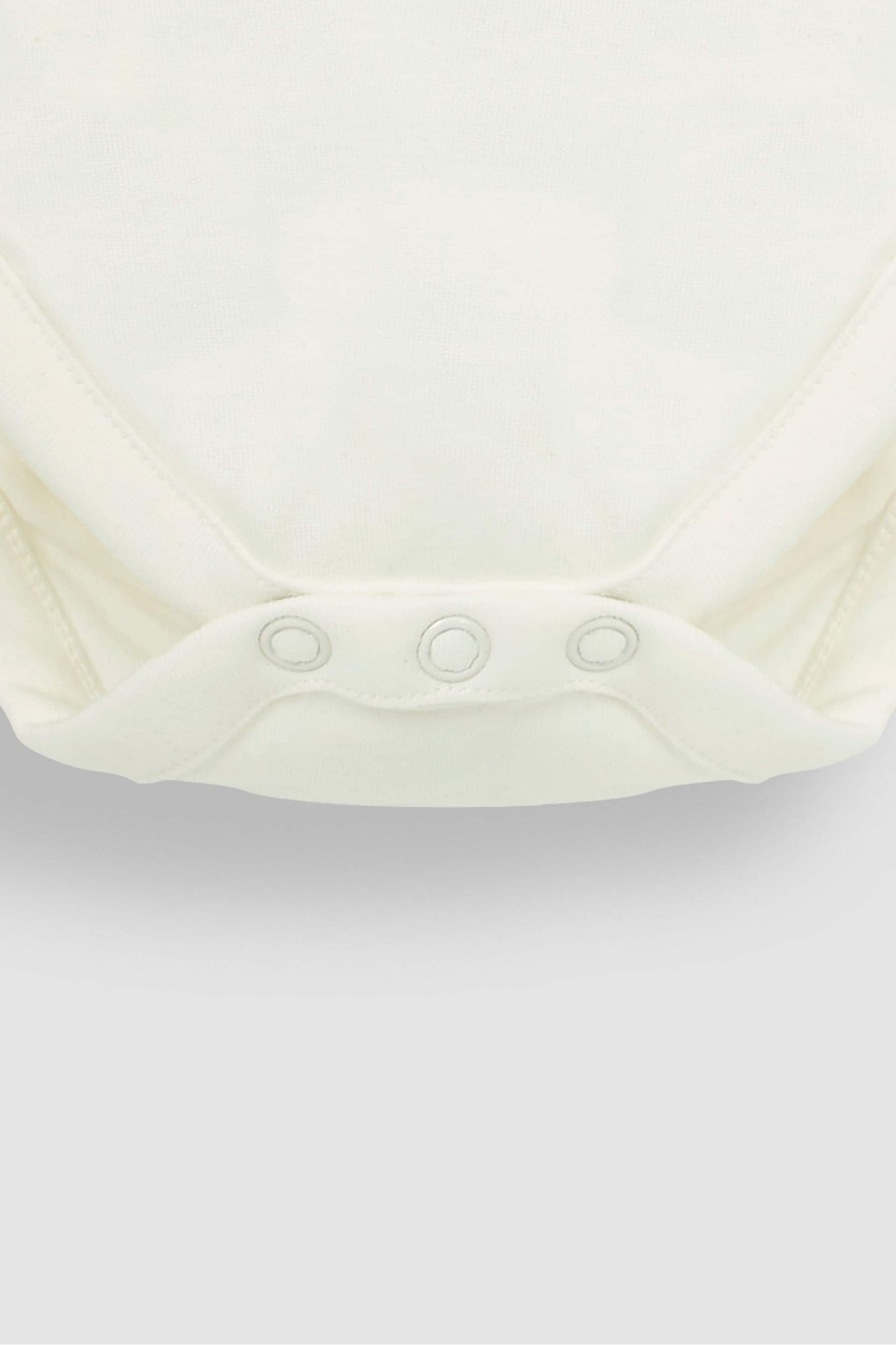 JoJo Maman Bébé Cream Heart Embroidered Collar Bodysuit - Image 3 of 3