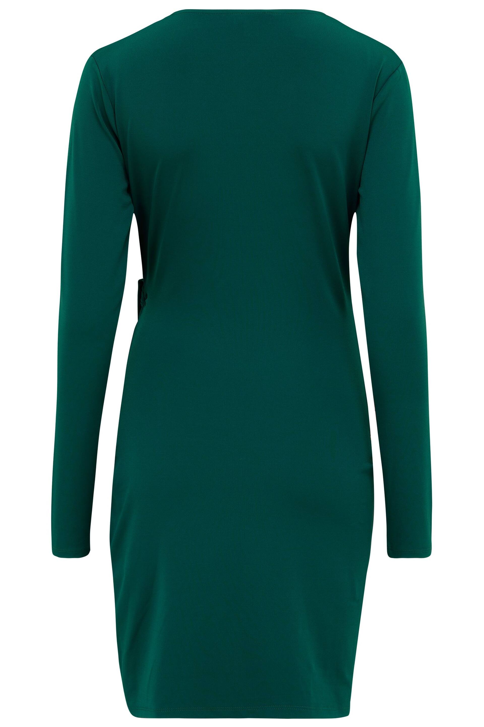 Pour Moi Green Bryony Slinky Dress - Image 5 of 5