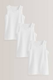 White Lace Vests 3 Pack (1.5-16yrs) - Image 1 of 3