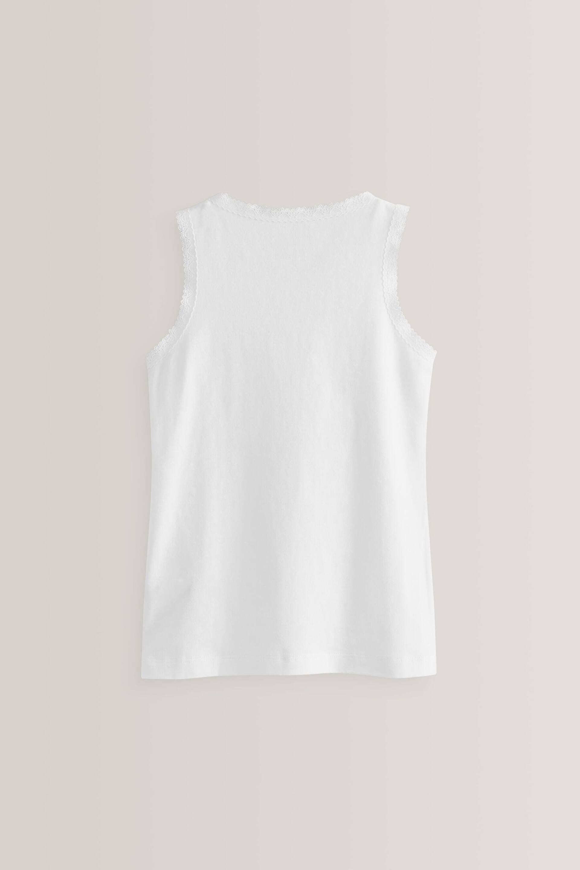 White Lace Vests 3 Pack (1.5-16yrs) - Image 3 of 3