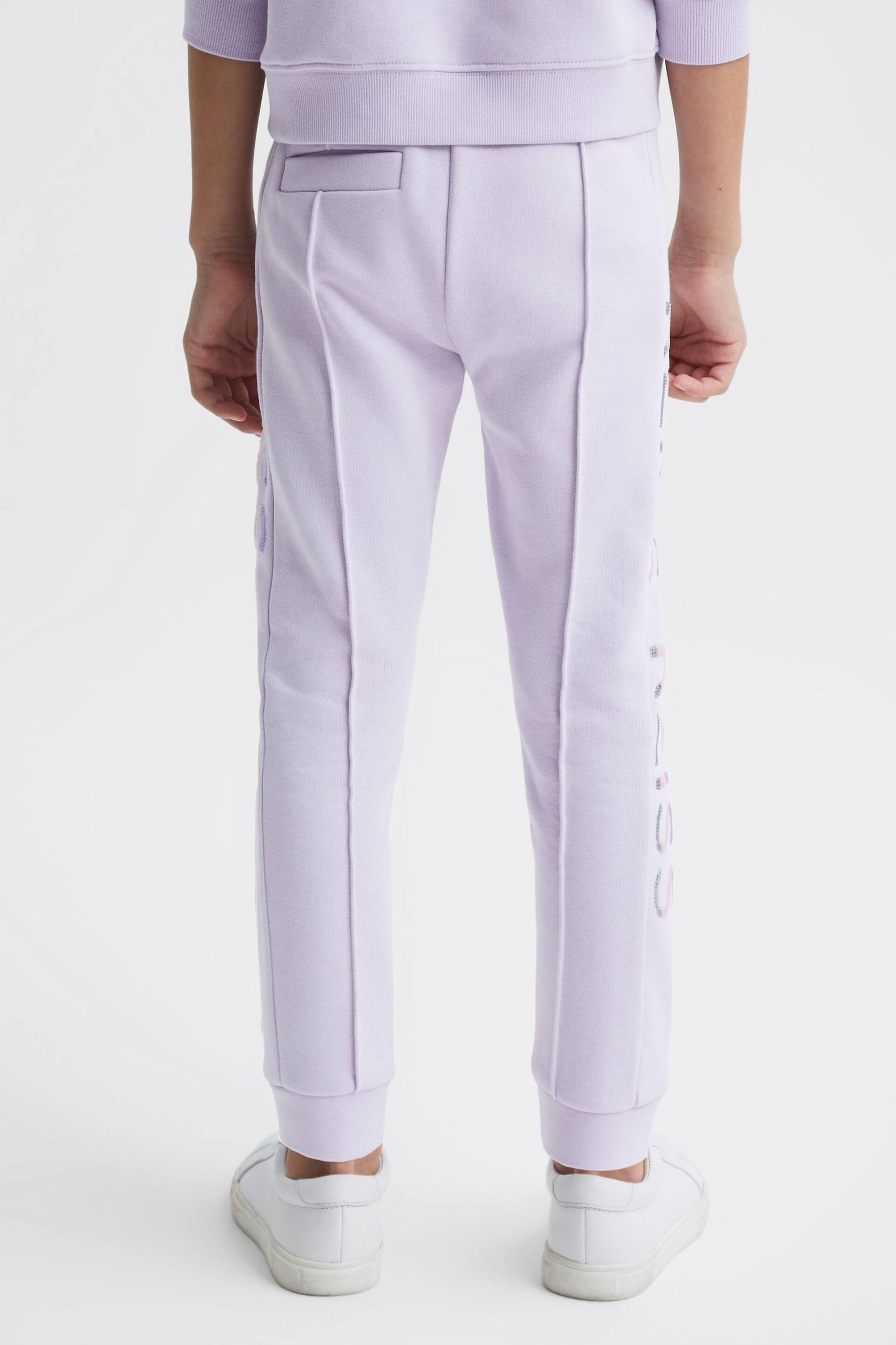 Reiss Lilac Maria Senior Sequin Joggers - Image 5 of 7