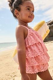 Pink Broderie Ruffle Swimsuit (3mths-7yrs) - Image 4 of 7