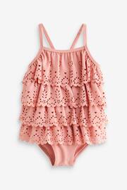 Pink Broderie Ruffle Swimsuit (3mths-7yrs) - Image 5 of 7
