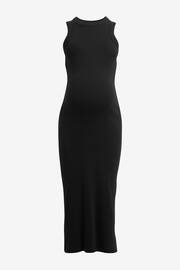 Black Maternity Ribbed Dress - Image 6 of 7