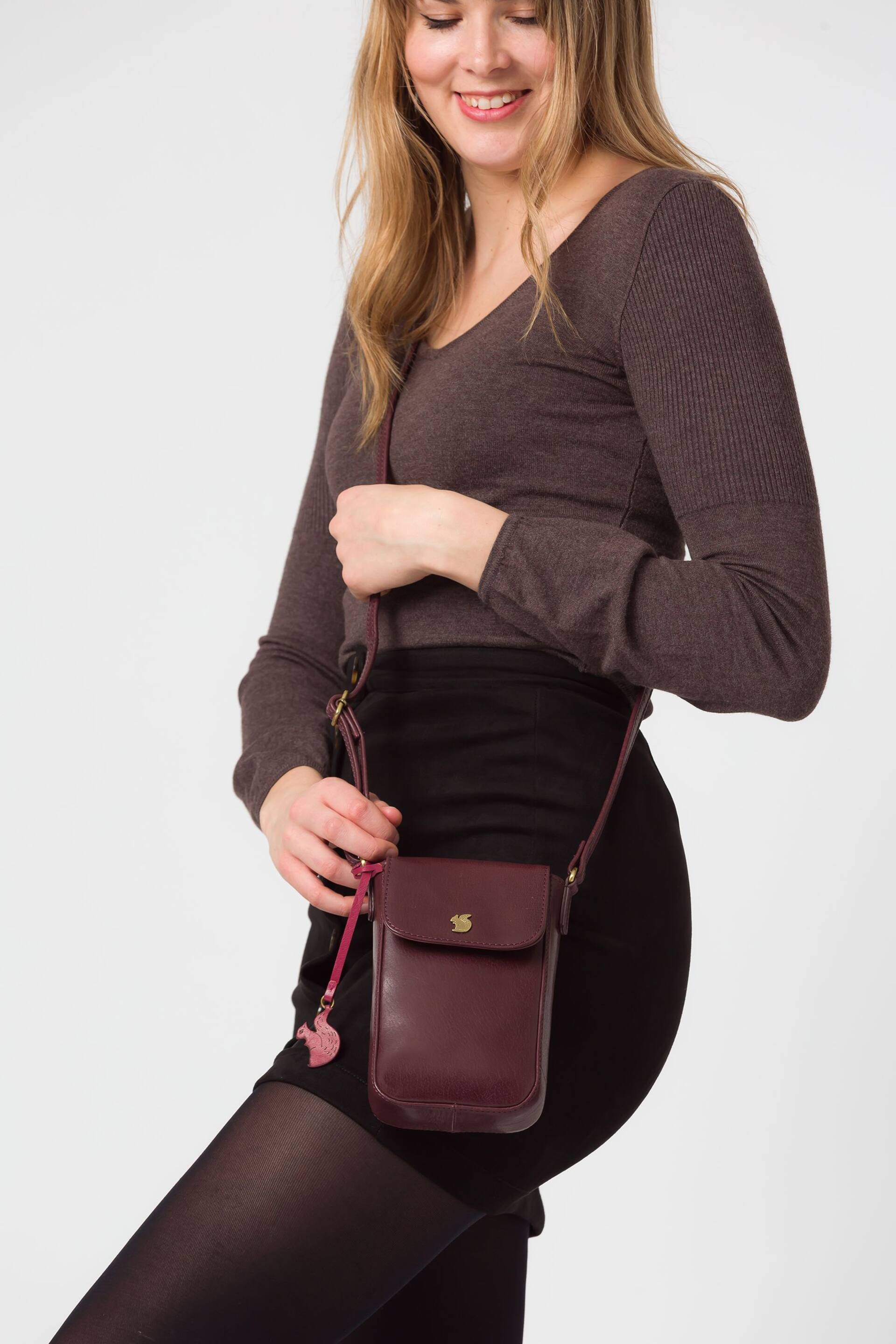 Conkca Buzz Leather Cross-Body Phone Bag - Image 1 of 5