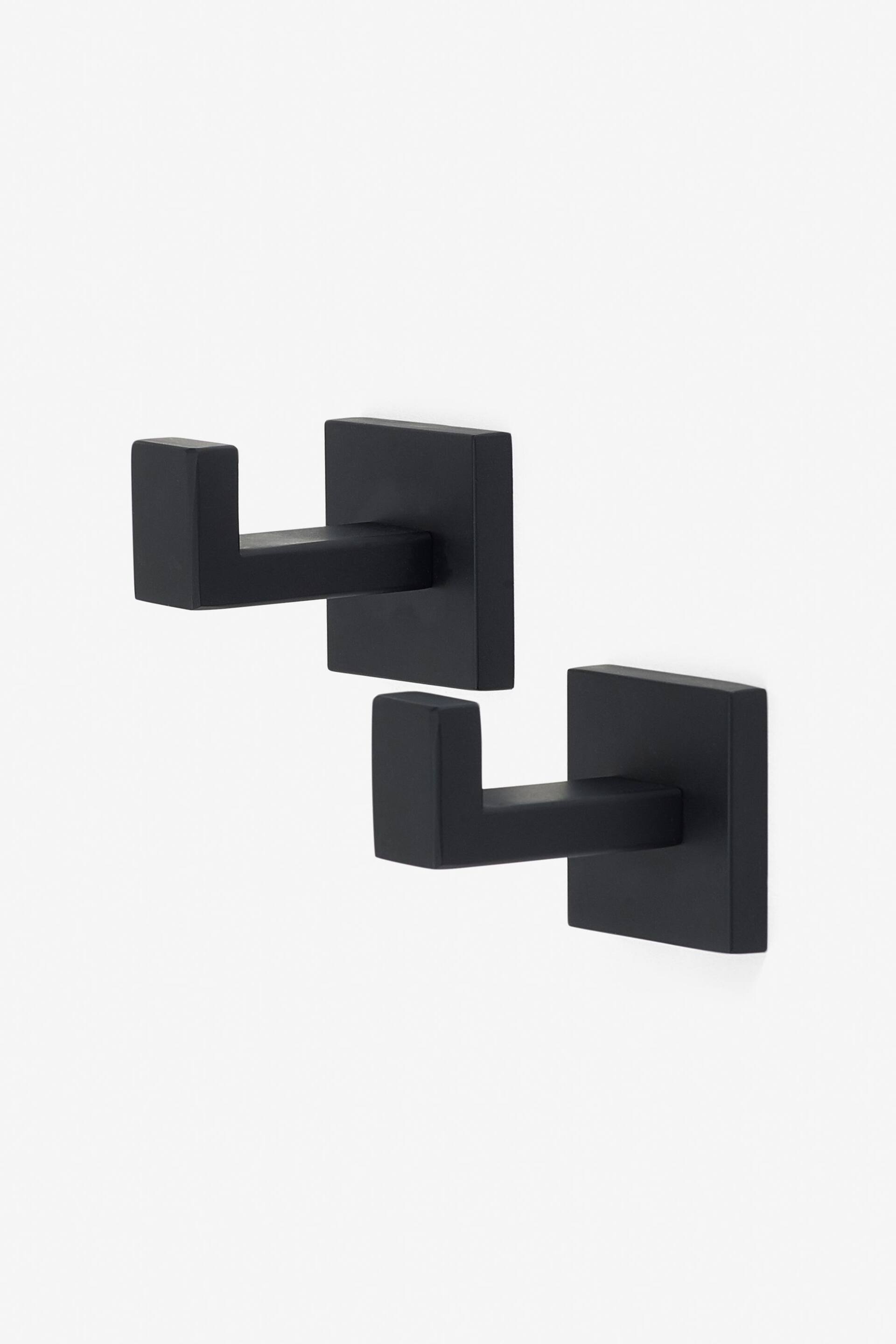 Black Wall Mount Hooks - Image 2 of 2