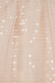 Reiss Pale Pink Charlotta Junior Sequin Midi Skirt - Image 6 of 6