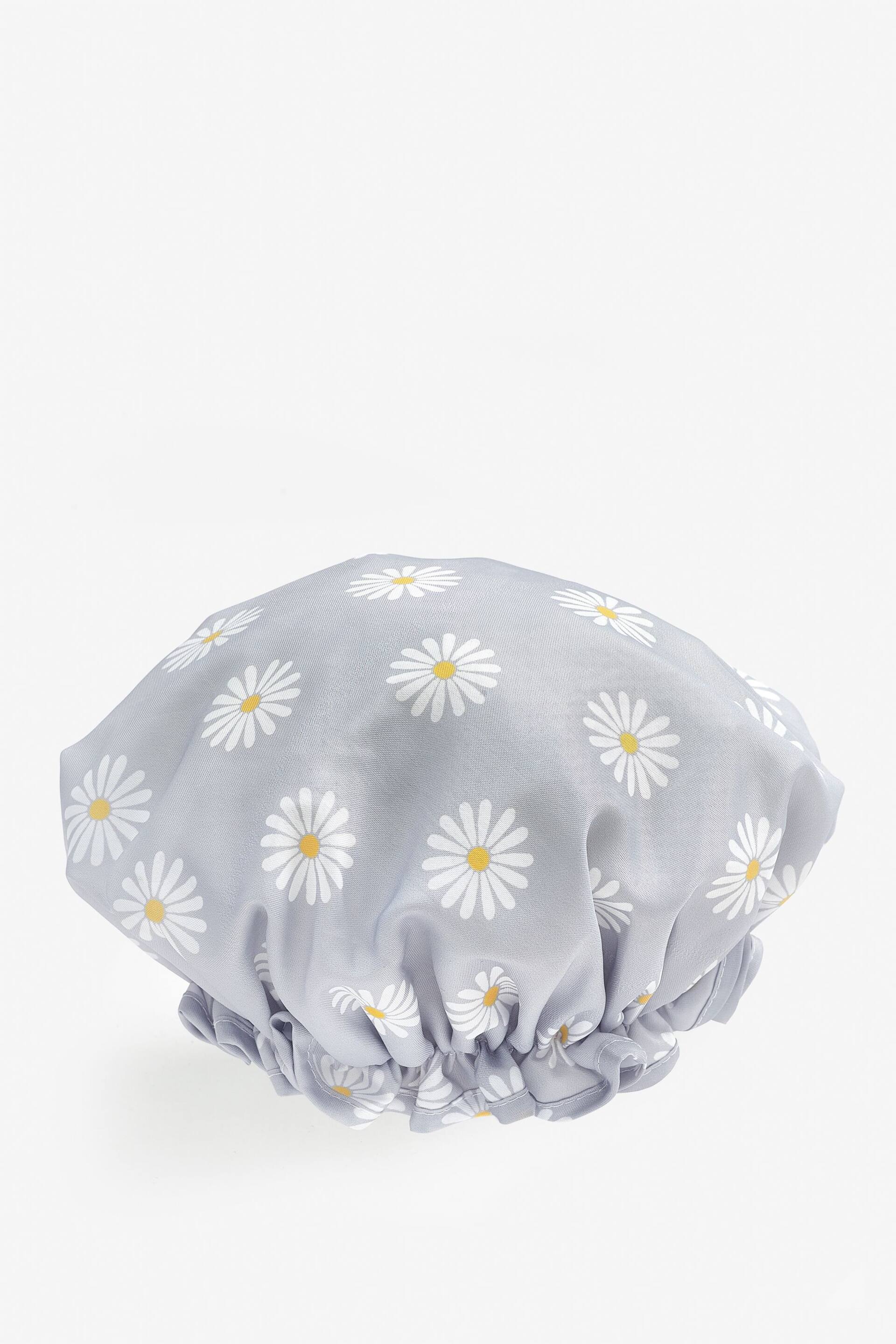 Grey Daisy Shower Cap - Image 2 of 2