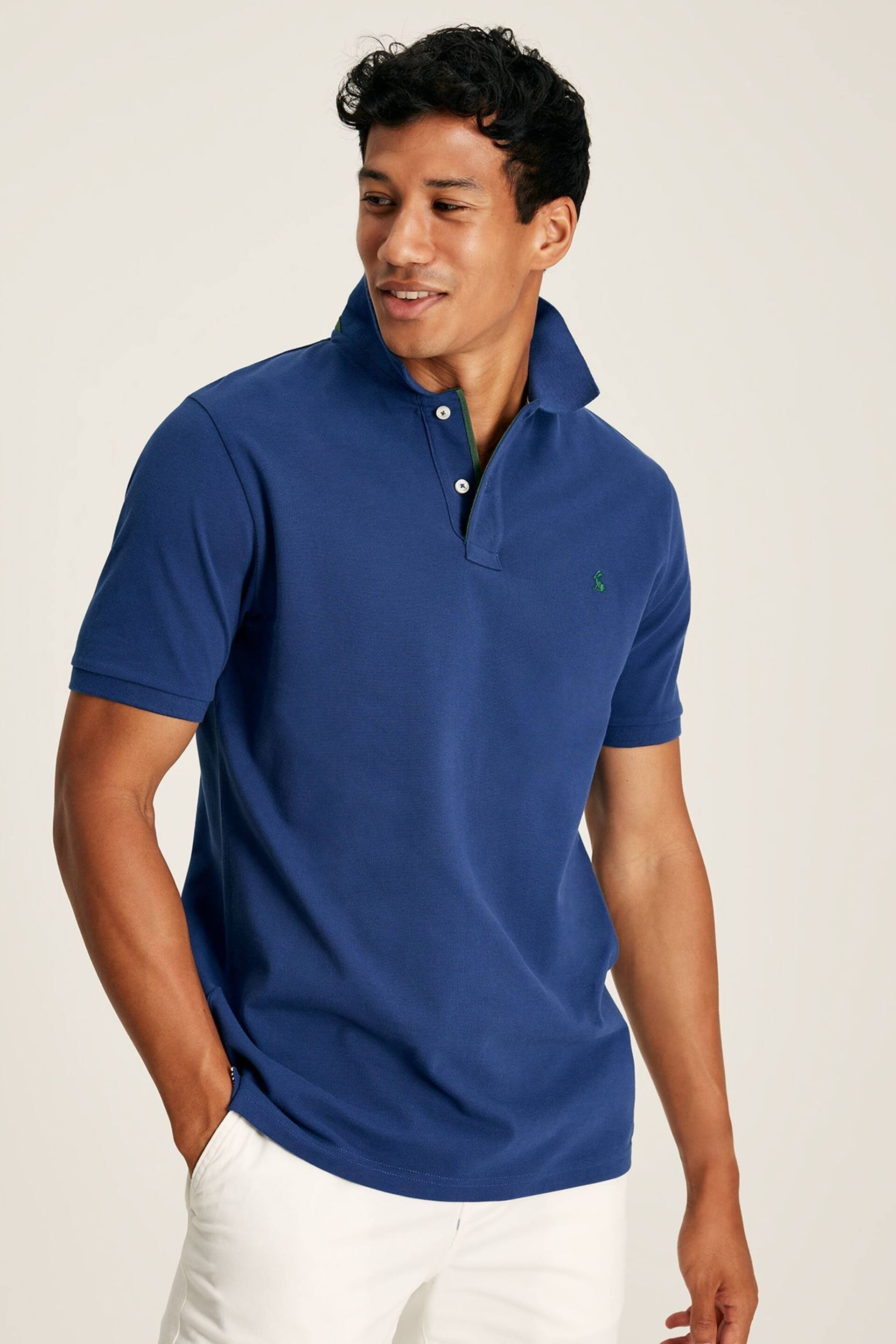 Joules Woody Blue Cotton Polo Shirt - Image 1 of 5