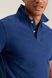 Joules Woody Blue Cotton Polo Shirt - Image 4 of 5