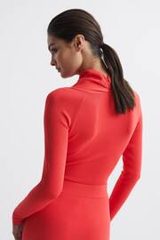 Reiss Coral Elsie High Neck Cropped Co Ord Top - Image 5 of 5