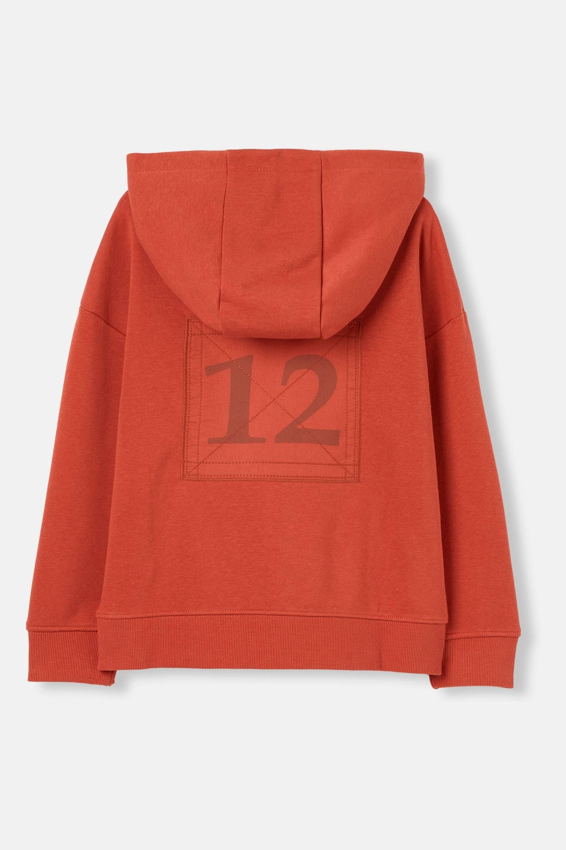 Joules Parkside Orange Hooded Sweatshirt - Image 2 of 6