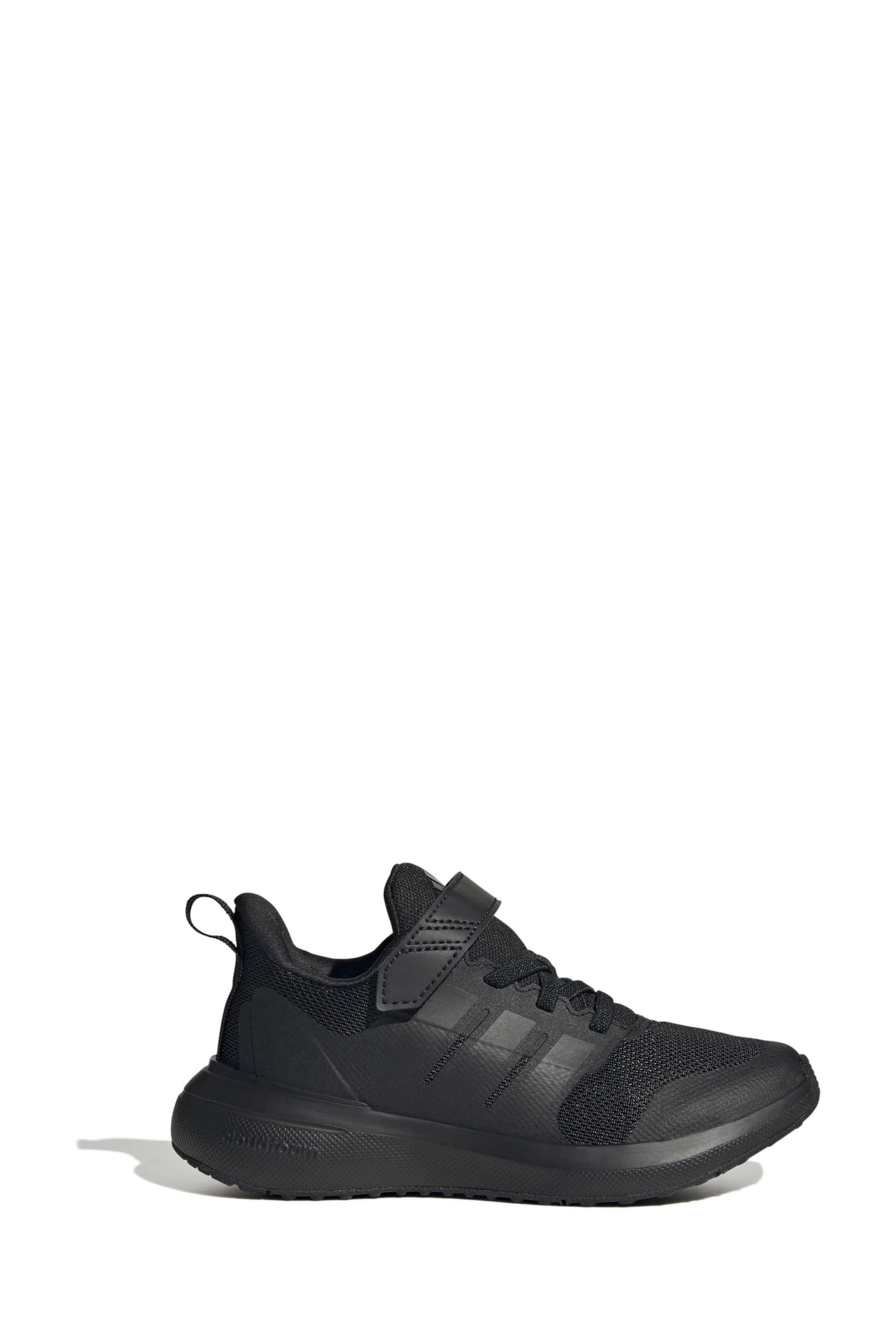 adidas Black Kids Sportswear Fortarun 2.0 Cloudfoam Elastic Lace Top Strap Trainers - Image 1 of 9