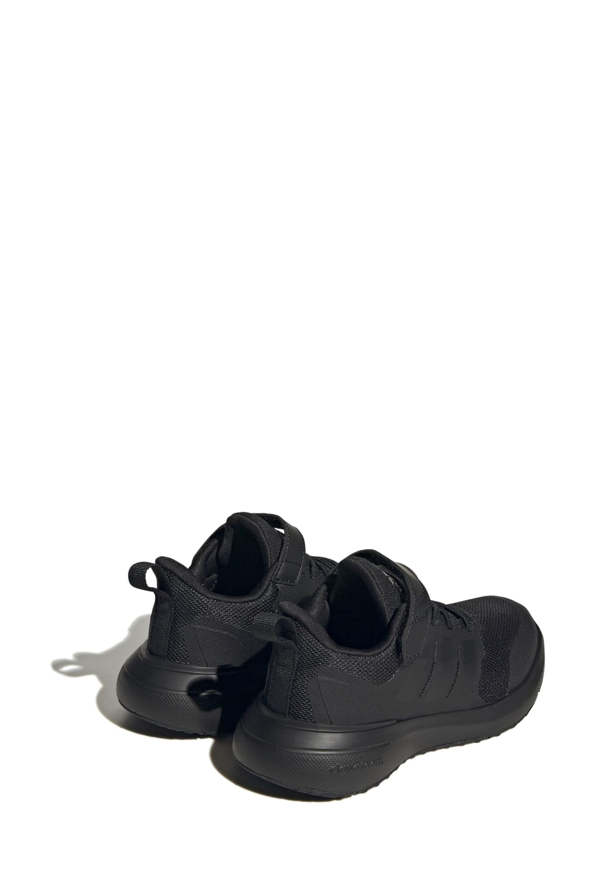 adidas Black Kids Sportswear Fortarun 2.0 Cloudfoam Elastic Lace Top Strap Trainers - Image 3 of 9