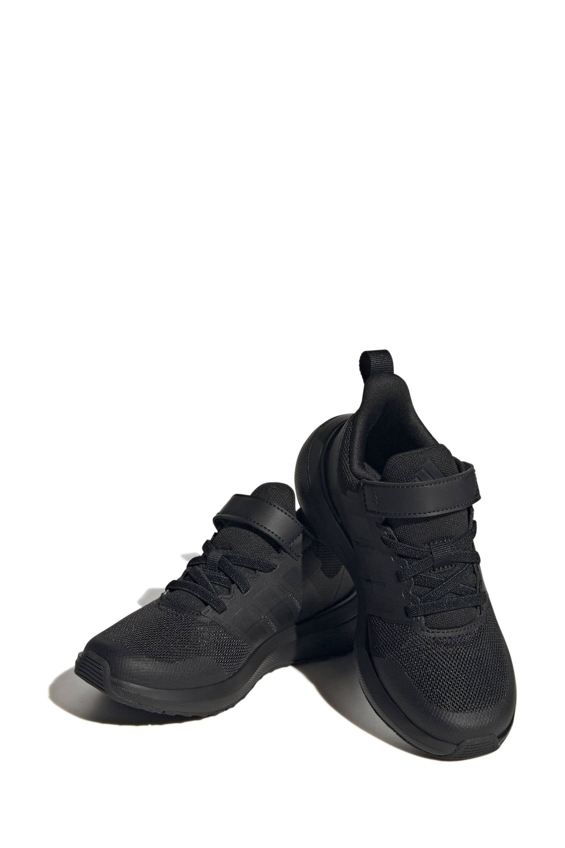 adidas Black Kids Sportswear Fortarun 2.0 Cloudfoam Elastic Lace Top Strap Trainers - Image 4 of 9