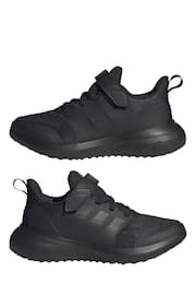 adidas Black Kids Sportswear Fortarun 2.0 Cloudfoam Elastic Lace Top Strap Trainers - Image 5 of 9