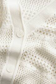Ecru Cream Stitch Detail Cardigan - Image 6 of 6