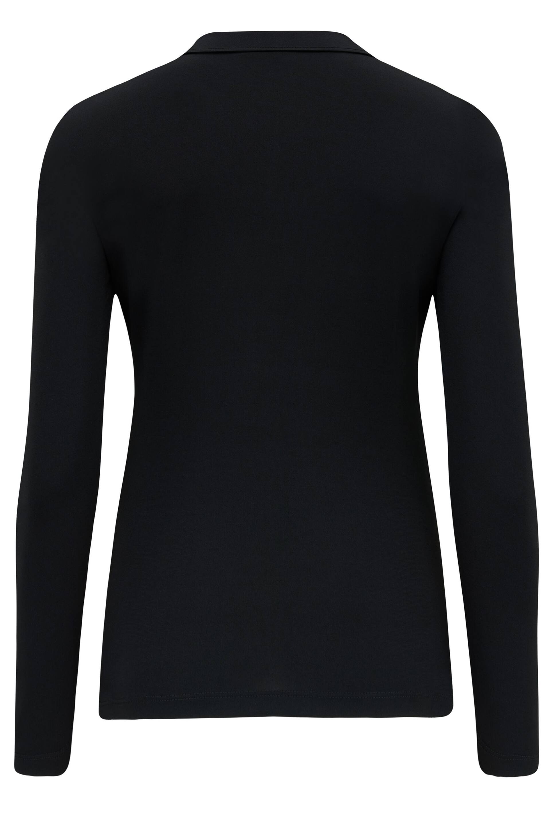 Pour Moi Black Bailey Slinky Recycled Jersey Shirt - Image 4 of 5
