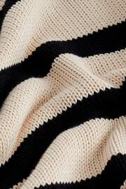 Neutral Brown 100% Cotton Stripe Jumper - Image 6 of 6