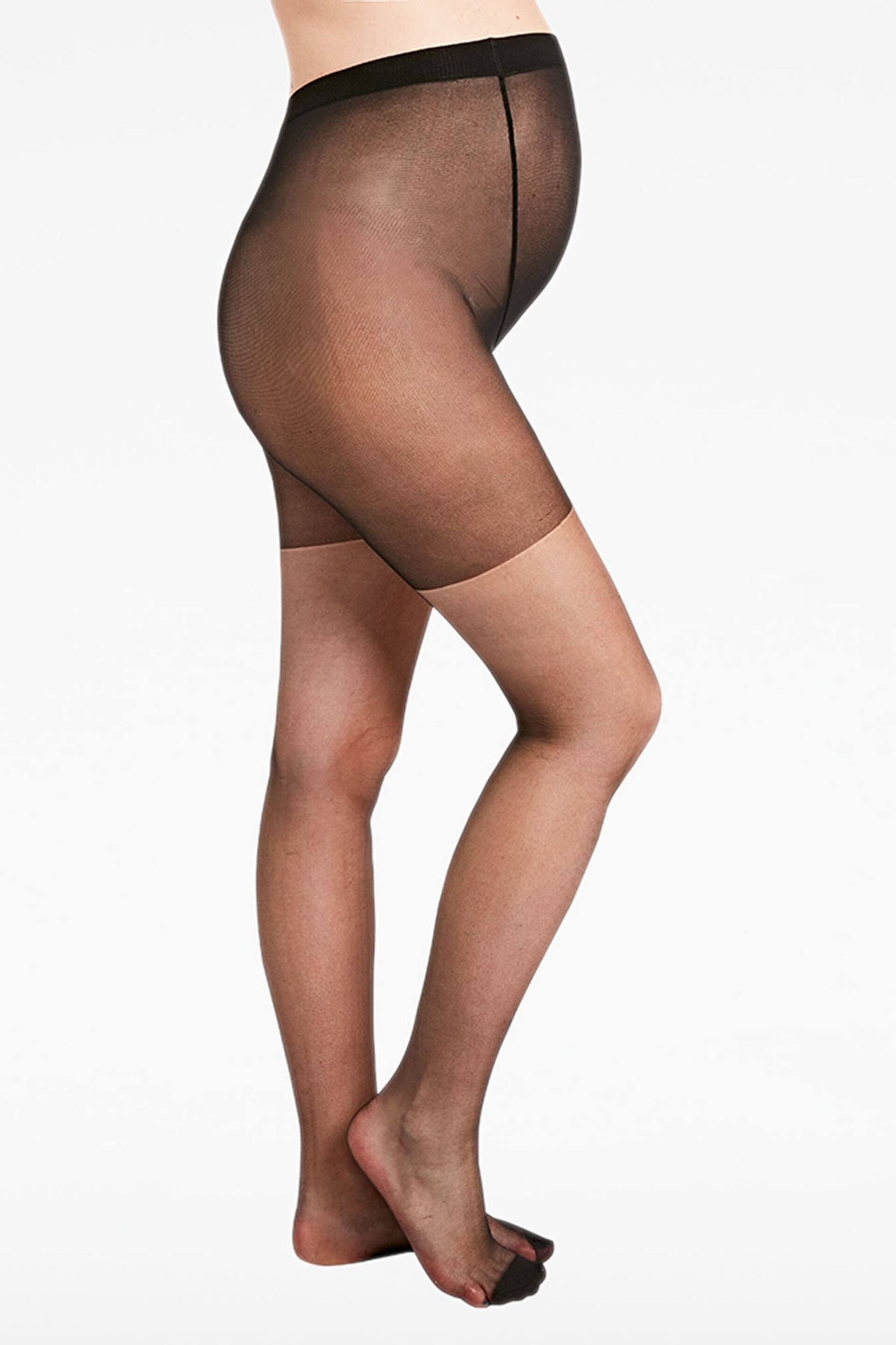 JoJo Maman Bébé Black 2-Pack 15 Denier Maternity Tights - Image 1 of 1