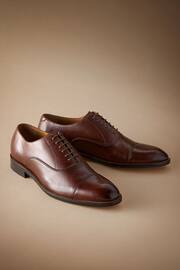 Tan Brown Signature Leather Sole Oxford Toe Cap Shoes - Image 1 of 5