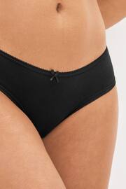 Black Short Cotton Rich Knickers 6 Pack - Image 4 of 4