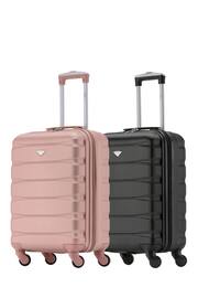 Flight Knight Ryanair Priority 4 Wheel ABS Hard Case Cabin Carry On Suitcase 55x40x20cm  Set Of 2 - Image 1 of 2